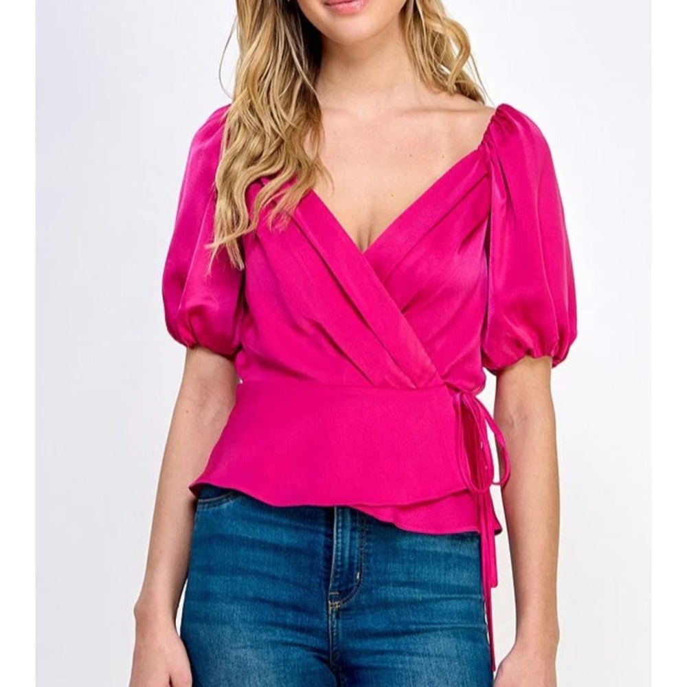 Fucsia Peplum Top